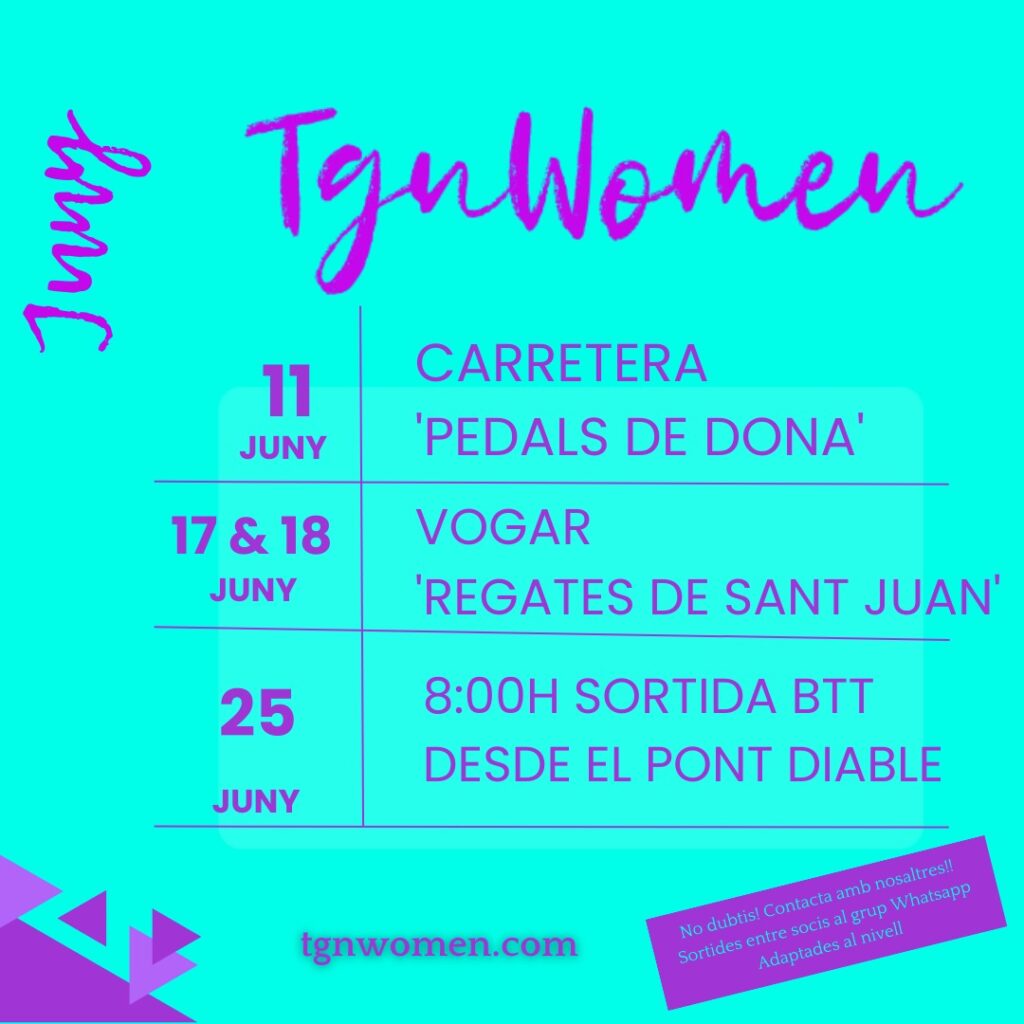 Calendario Tgnwomen Junio